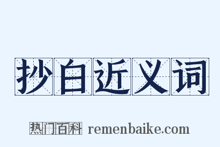 抄白近义词是什么意思的图片